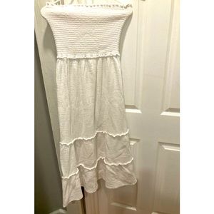 4our dreamers white strapless beach dress